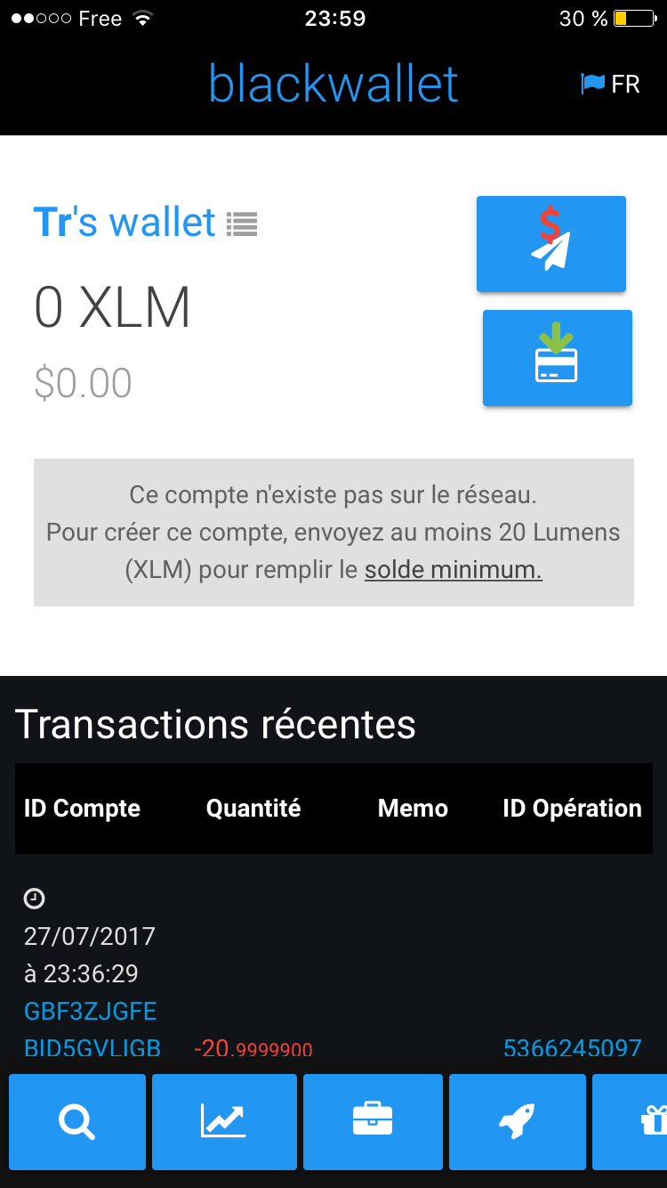 blackwallet in french on ios!